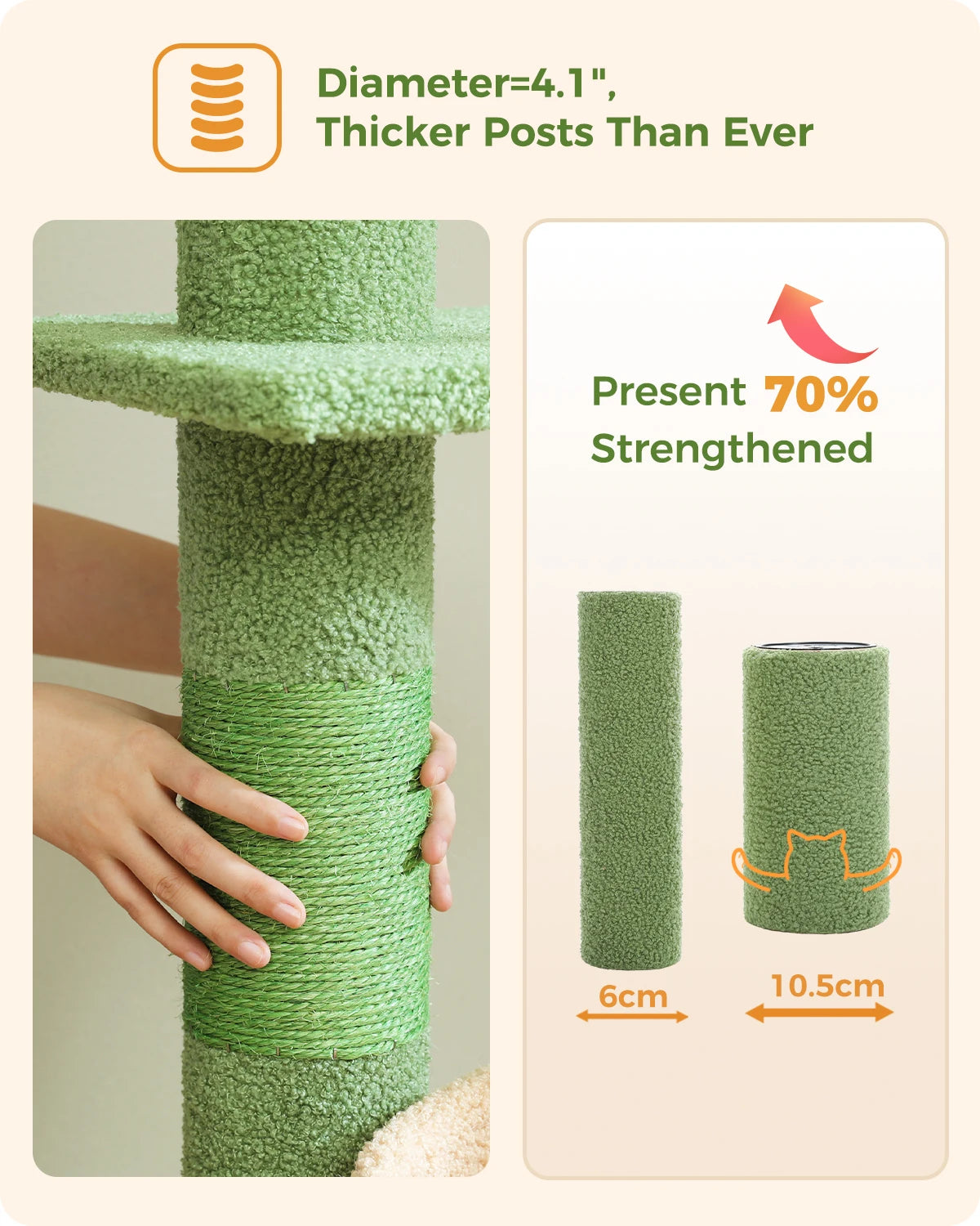 Adjustable Floor-to-Ceiling Vertical Cat Tree Tower Stable Tall Cat Climbing Tree Cat Kittens Cat Toy Suitable for Indoor Cats