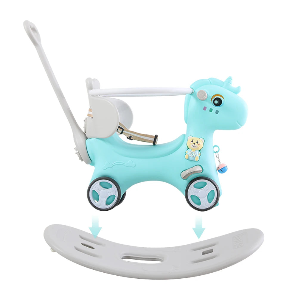 Rocking Horse for Toddlers, Balance Bike Ride On Toys and Balance Board for Baby Girl and Boy Plush