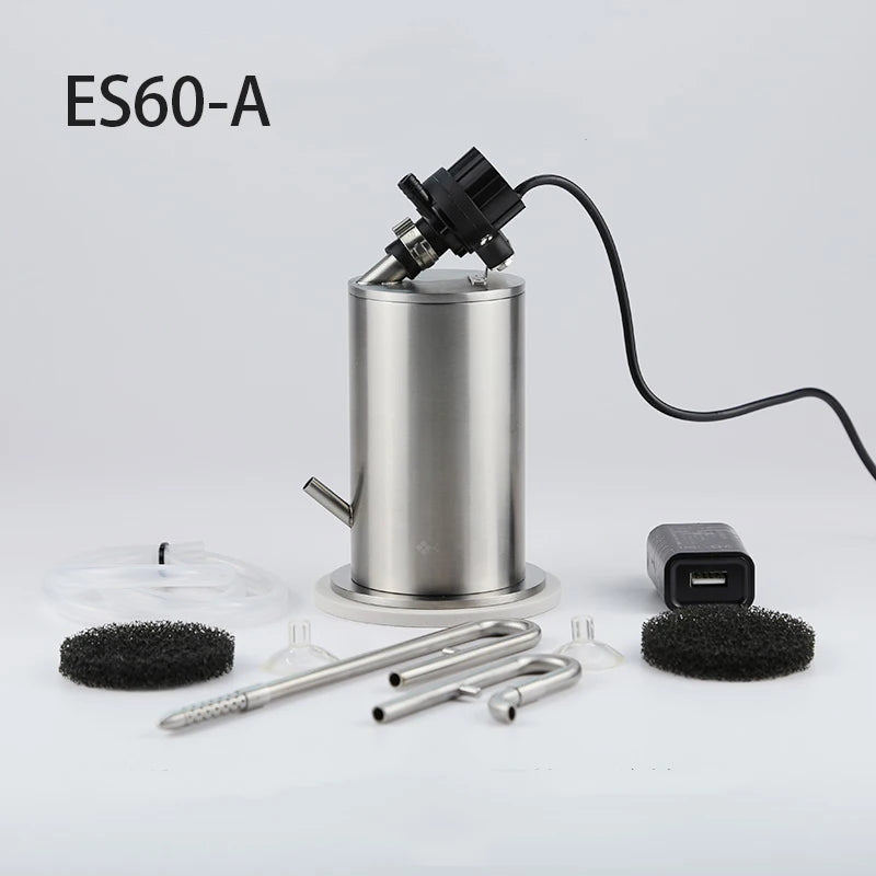304 Stainless Steel Filter Barrel with Water Pump for Plant Aquarium Fish Tank