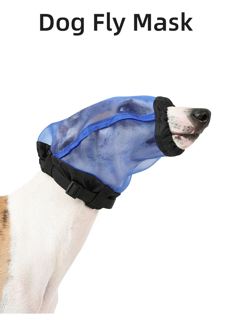 Anti-Mosquito Dog Muzzle Adjustable Breathable Bite-Resistant Pet Mask Outdoor Walking Training Comfortable Durable Safe Play
