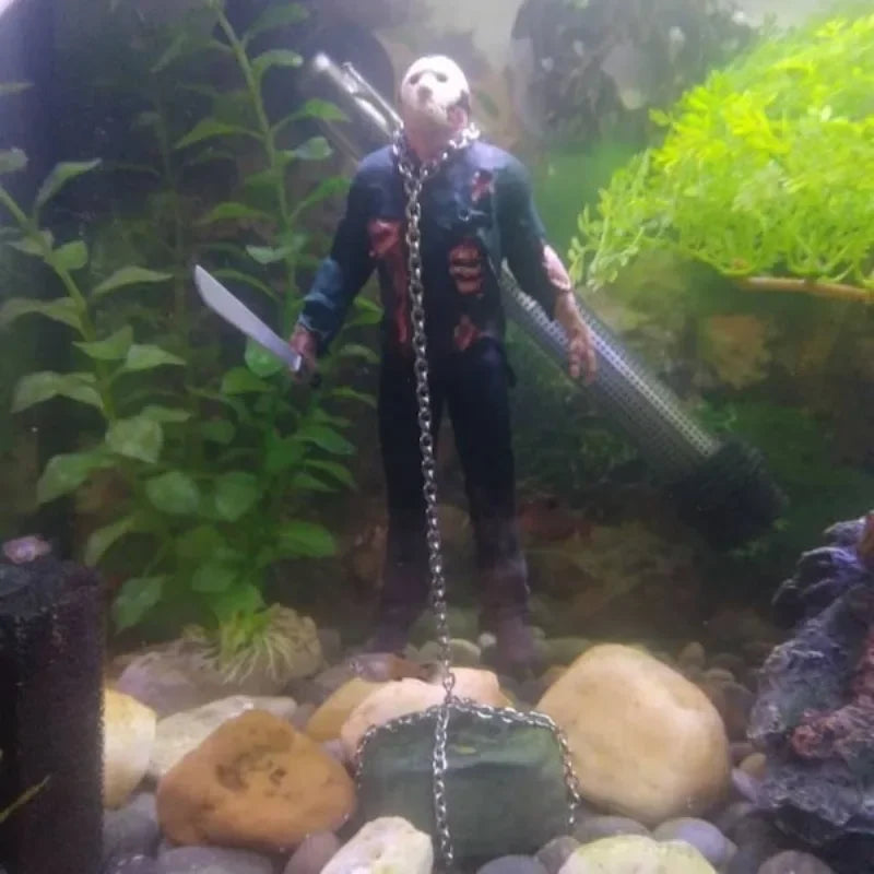 Resin Jason Underwater Doll, Aquarium Decoration, Fish Tank Statue, Fish Tank Decoration Accessories, Christmas, Halloween Gifts