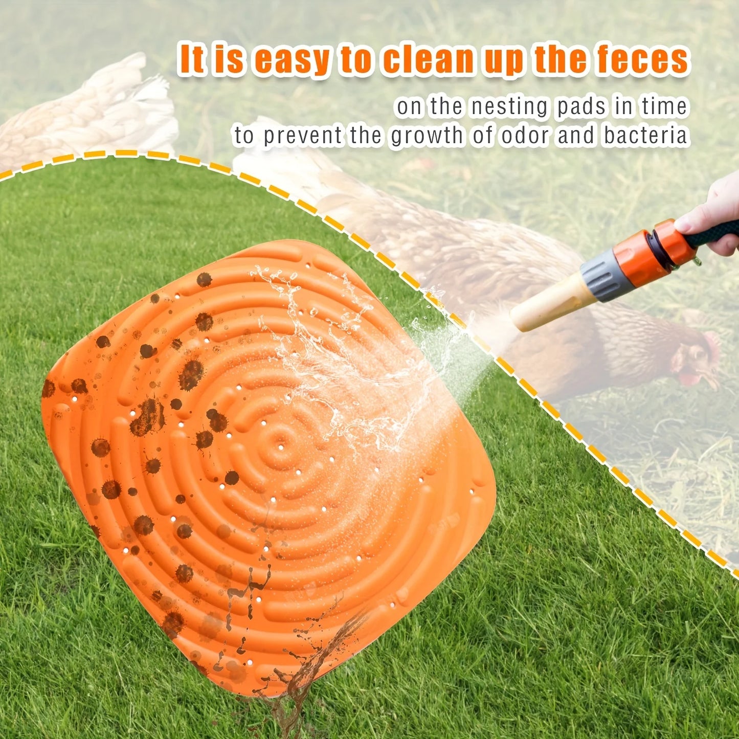 Soft & Durable 2pcs Washable Chicken Nesting Pads - Reusable Coop Liners for Portable Chicken Boxes