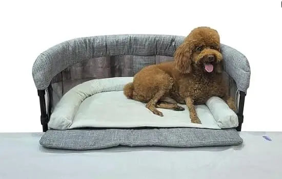 Elevated Pet Bed with Sides for Cats and Dogs, Cozy Crib Design Keeps Pets Close at Night