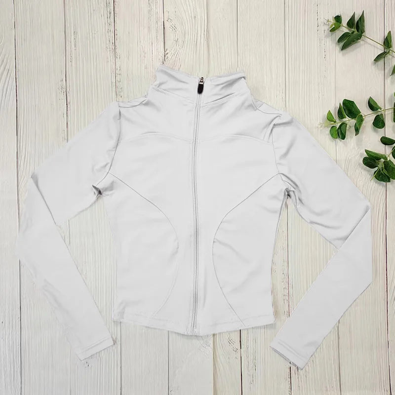 MXLLINA Zipper Horse Riding Jacket Tops Equestrian Competition Base Layer Women Long Sleeve Coat Equestrian Training Shirts