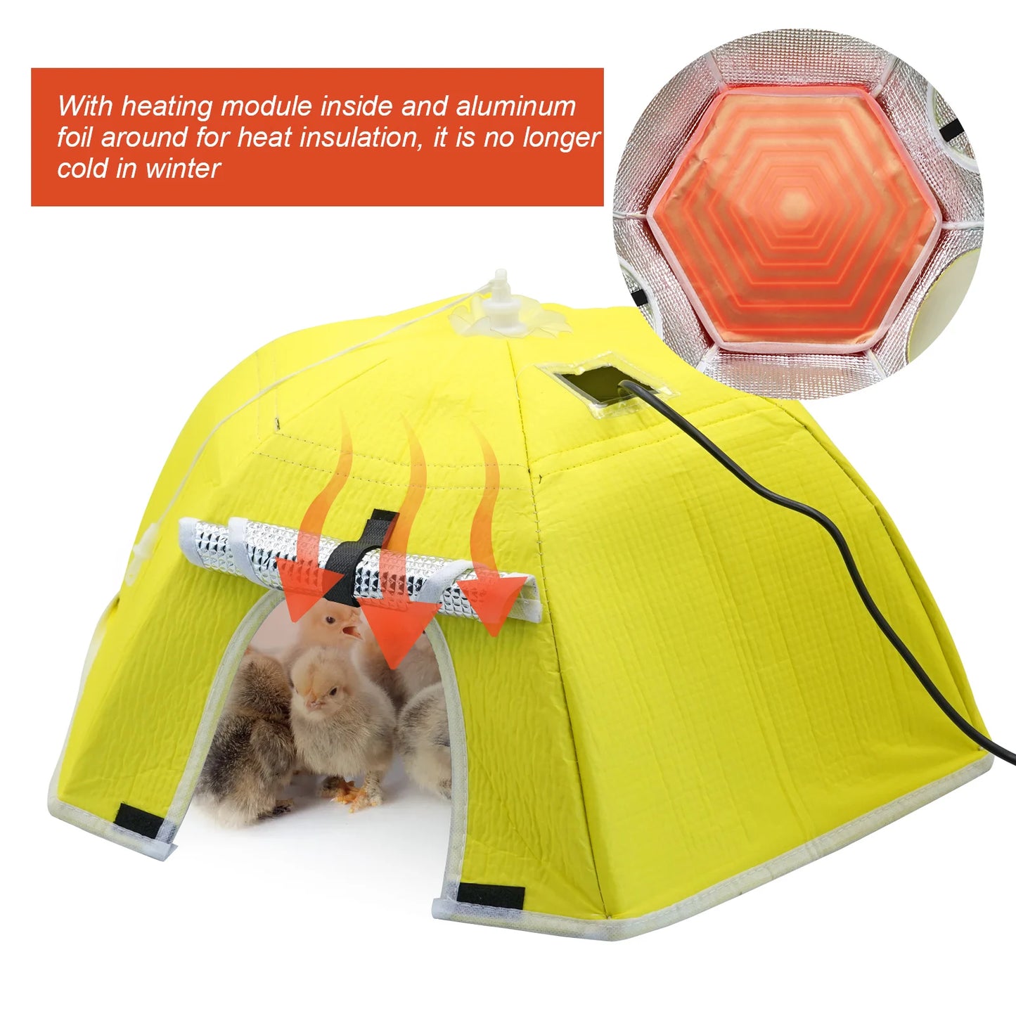 Electric Chick Brooder Heating Cover Chick Cage Heater Chicken Warmer Easy To Install Convenient Time-saving 110V/220V