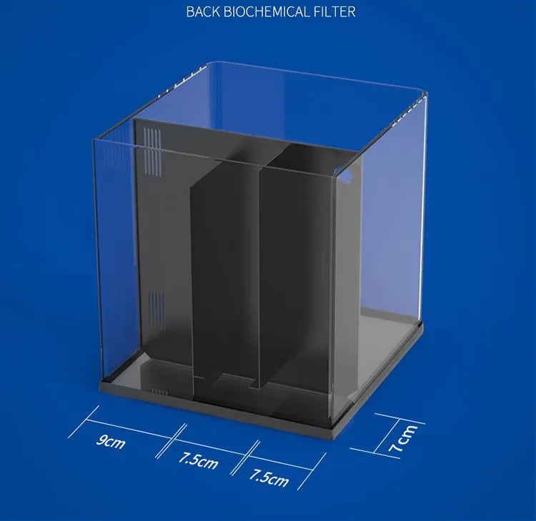 Ultra Clear Glass Mini Salt Water Marine Aquarium Fish Tank