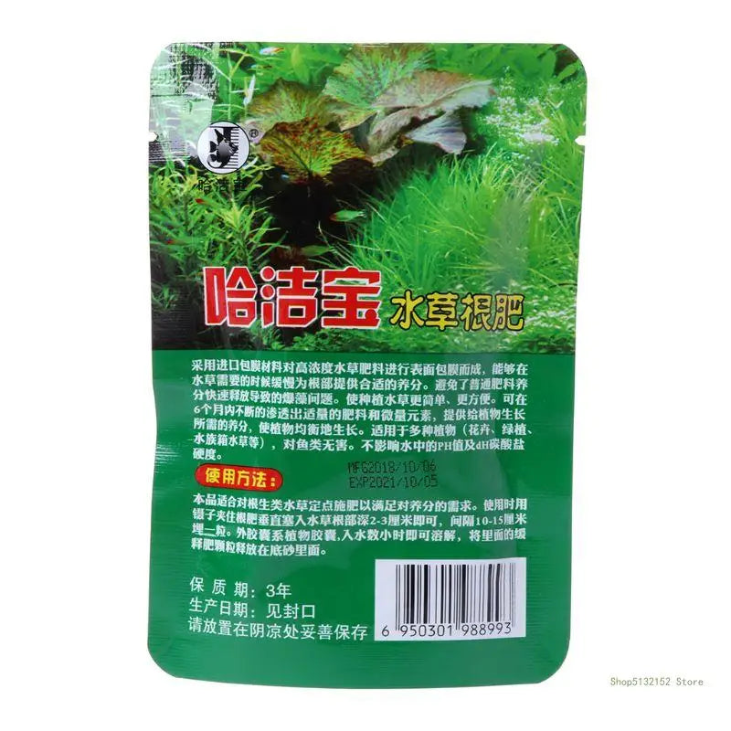 QX2E Aquarium Live Plant Fertilizer Root Tabs Qty 40 Capsules Best for Fish for Tank Aquatic Plants Indoor Outdoor Green Plan