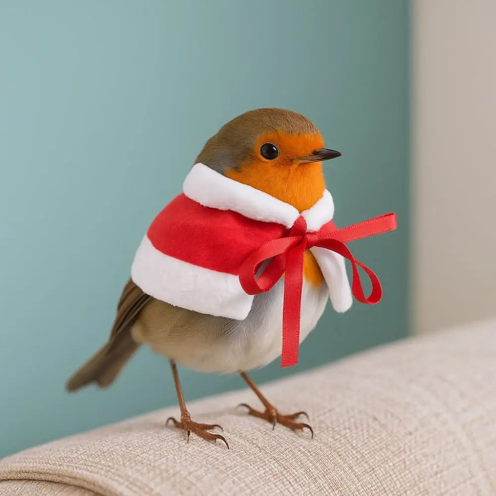 Warm Bird Cloak Festive Comfortable Pet Hamster Outfits Adjustable Windproof Parrot Outerwear for Guinea Pigs Rabbit Parrot