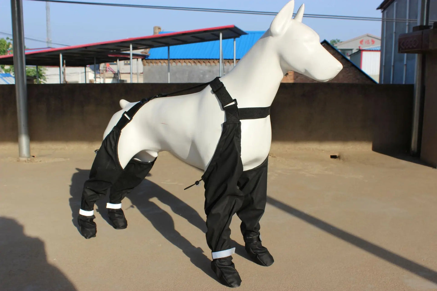 New Anti-Dirt Reflective Stripes Dog Boots All-Season Elastic Waterproof Outdoor Pet Shoes Dogs Non-Slip Grip Machine Washable