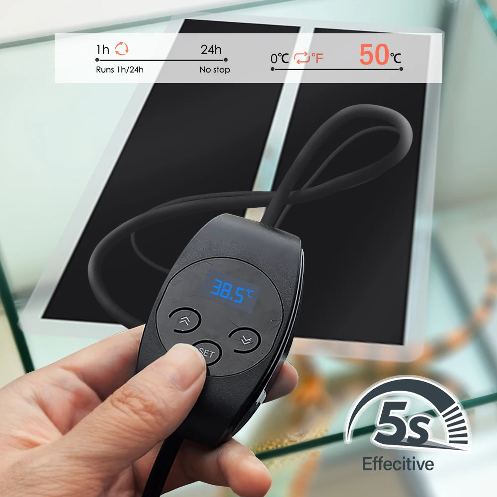 5W-45W Garden Plants Reptile Heating Mats with Adjustable Temperature Control Thermal Sensor Probe Can Set 0-50°C Pet Heater Pad