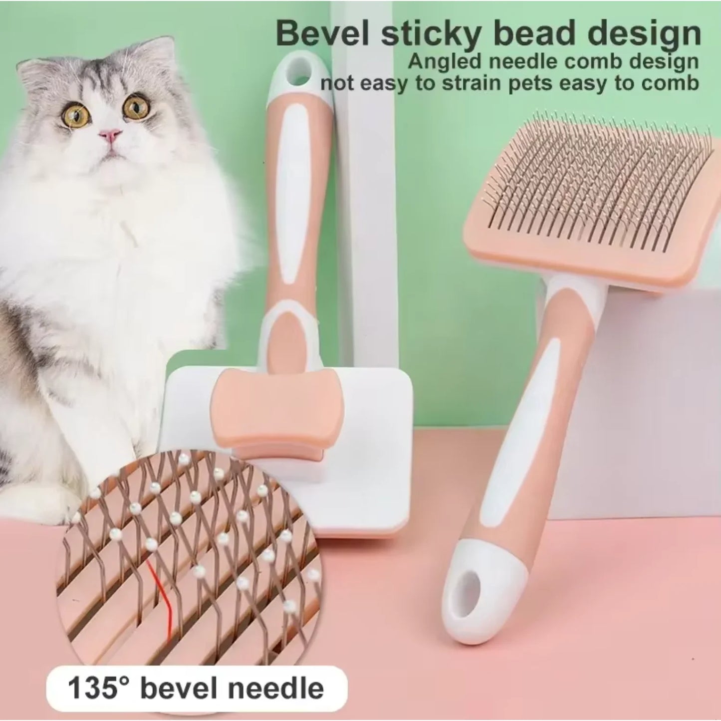 Self Cleaning Cat Wire Brush Dog Pet Grooming Slicker Brush Dog bath brush  Pet hair removal brush Cat brush