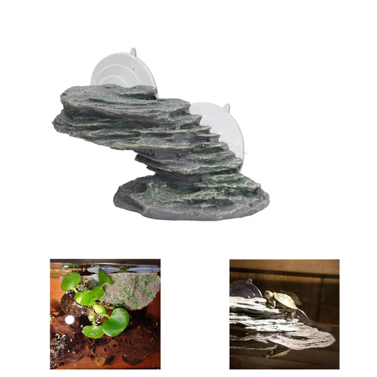 Tortoise Resting Ramp Step Reptile Climbing Turtle Platform Reptile Basking Dock Aquarium Ornaments