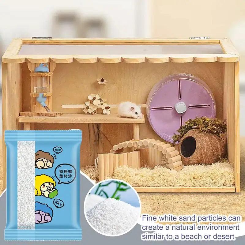 Reptile hermit crab breeding sand natural safe ecological white sand for hermit crabs hamsters fish tank landscaping supplies