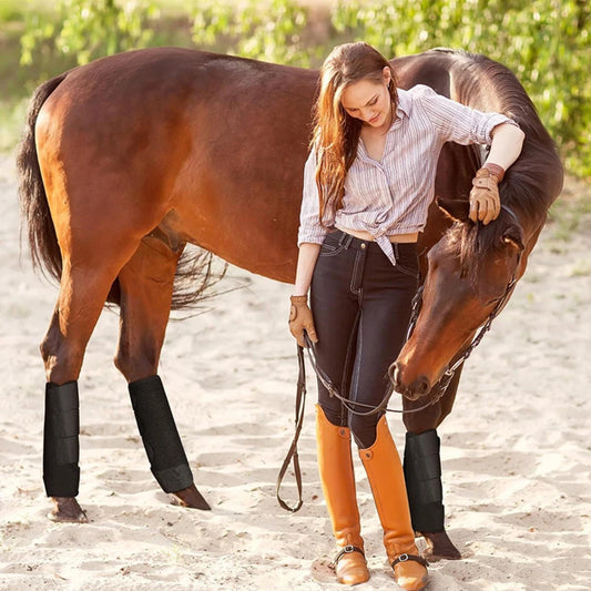 2x Horse Boots Shock Absorbing Horse Leg Wraps Tendon Protection Front Hind Legs Guard for Jumping Training Equestrian Equipment