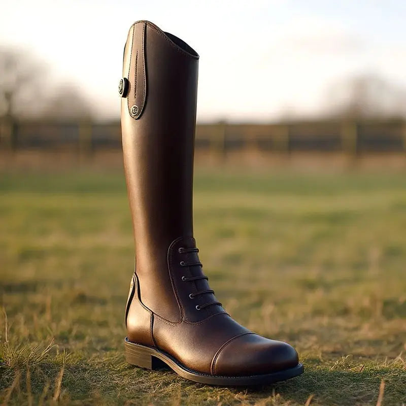 Non-Slip Equestrian Boots Leather Equestrian Supplies Long Boots Riding Equipment Ultra Footwear Resistant Horse Rider Shoes
