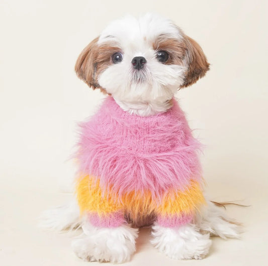 Cute French Fries Printed Soft Cotton Sweater for Pets High Quality Design Dog Jacket Small Animal Clothing for Cats