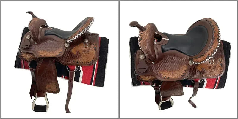 Western Saddle Essence Riding Supplies Pure Cowhide Knight Full Set of Equipment