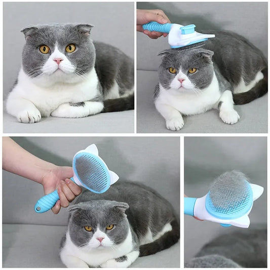 Pet Comb Cat Cleaning Supplies High Quality Self cleaning Brush Professional Grooming brush for Dogs, Cats pets Bath
