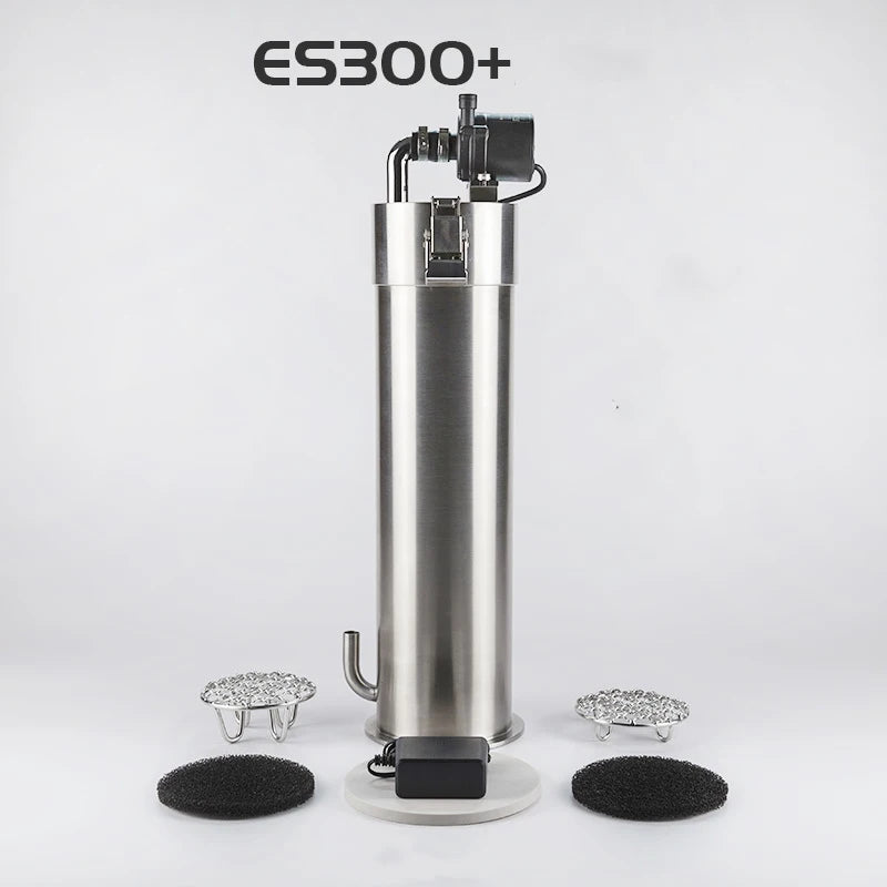 304 Stainless Steel Filter Barrel with Water Pump for Plant Aquarium Fish Tank