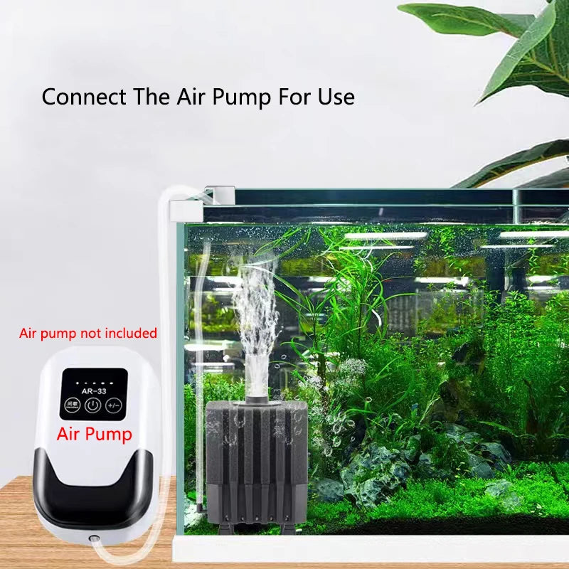Big Aquarium Sponge Filter For Fish Tank Air Pump Skimmer Biochemical Sponge Filter With Media Ball Aquarium Bio Filter