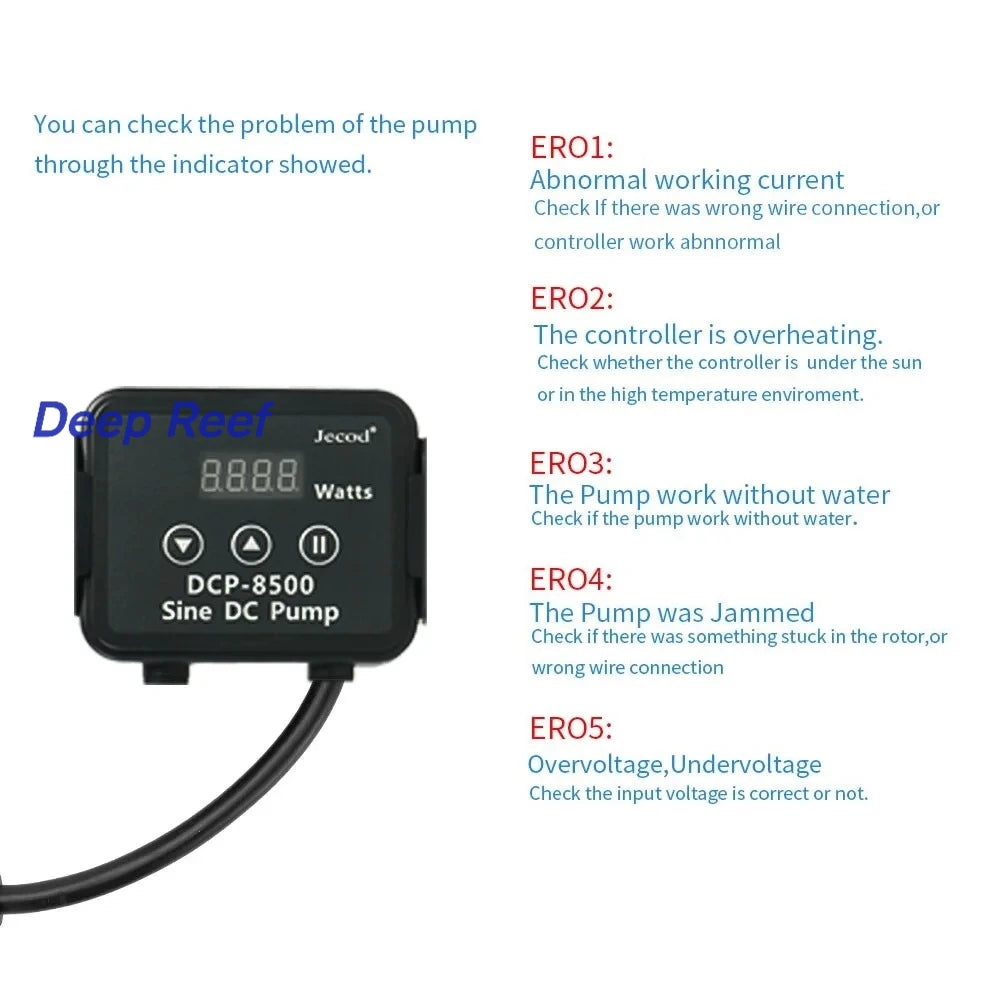 Jebao Jecod DCP Series 100-240V Touch Control Sine Wave Quite Freshwater Saltwater Fish Tank Aquarium Water