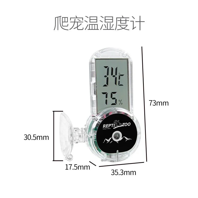 Climbing pet thermometer palace lizard horned frog tortoise reptile feeding box thermometer