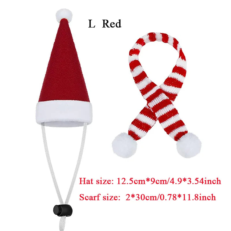 Hamster Guinea Pig Christmas Costume Mini Small Pet Items Hat Scarf Christmas Headwear Pet Outfits for Chinchilla Rabbit Accessories