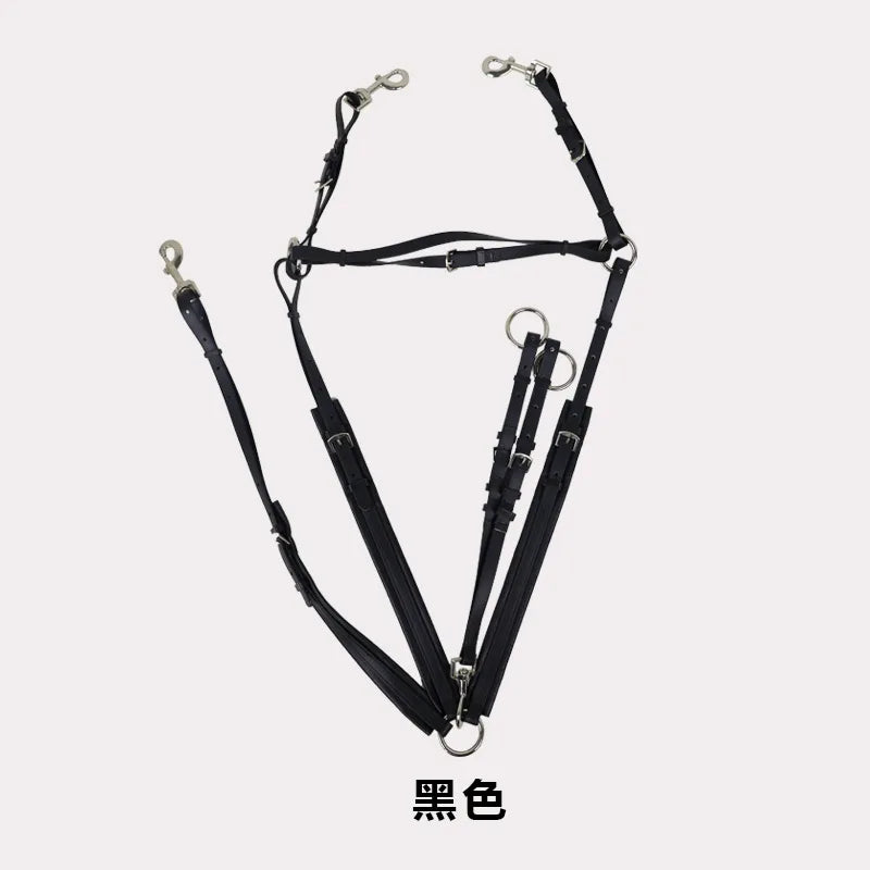 PVC Endurance Breastplate Adjustable Martingale Set Equestrian Tack Horse Riding Gear Saddle Accessories