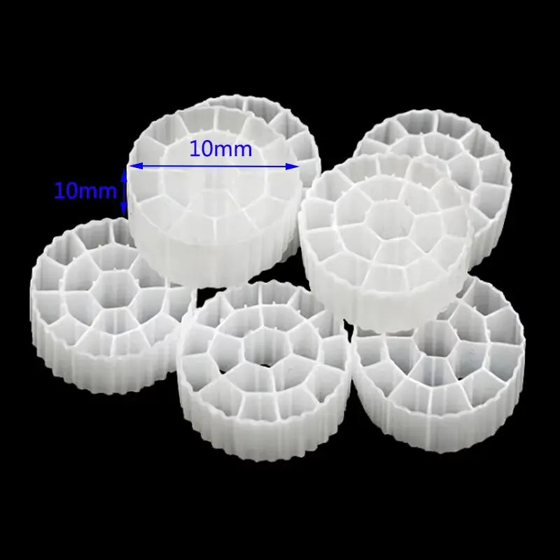 Aquarium Filter Fish Tank Fluidized Moving Bed Filter Bubble Bio Filter Media With Air Stone And Sponge Filters Transparent