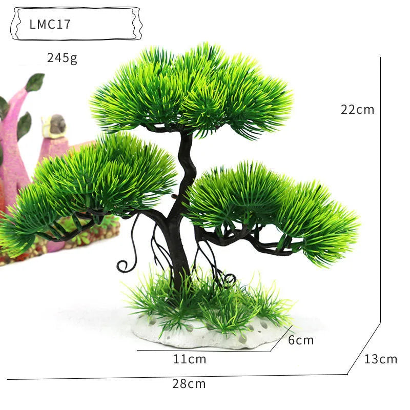 Aquarium Ornaments Simulation Plants Fish Tank Landscaping Decorations Plastic Water Plants Flowers Trees  Accessories
