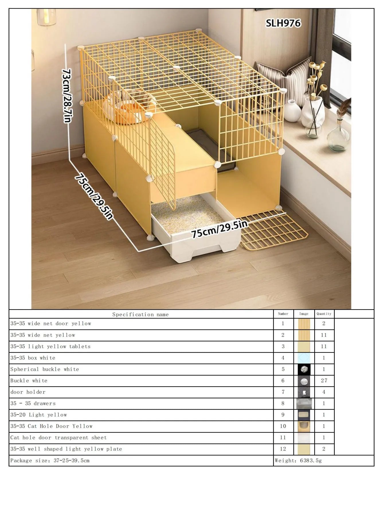 Rabbit Cage Guinea Pig Hamster House Large Villa Tray Rabbit Nest