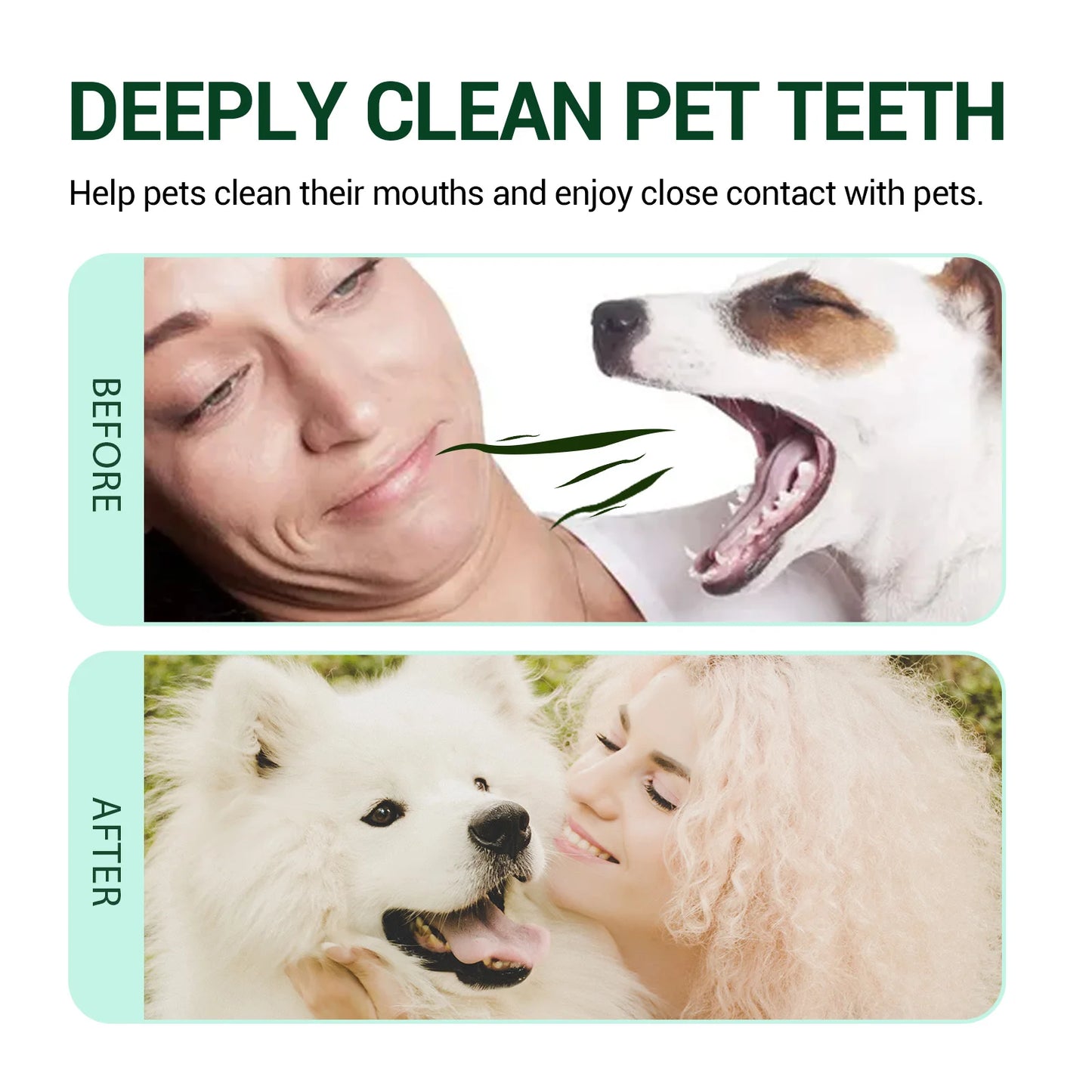 Pet Fresh Breath Cleanser Teeth Water Dog Cat Tooth Stains Mouth Cleaning Ear Canal Odor Cleaning Earwax
