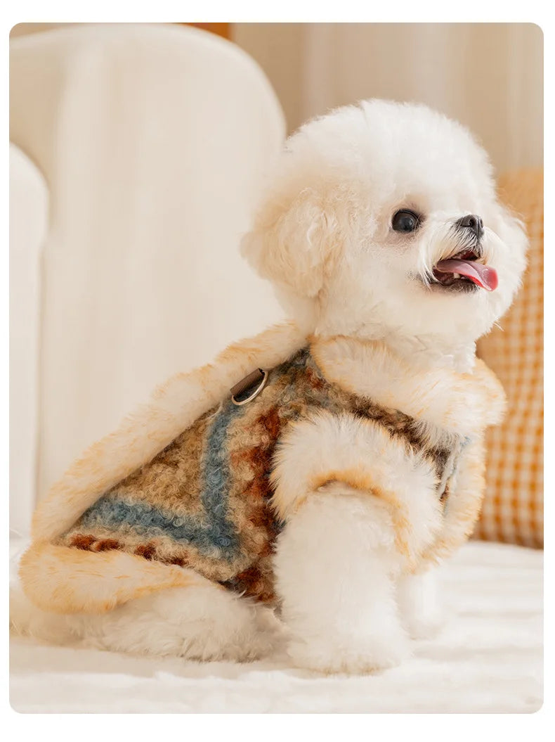 Winter Autumn Warm Clothes Dog Velvet Vest For Small Medium Puppy Bichon Teddy Thicken Pet Warm Clothes New Year Dog Clothing and Cat Clothing