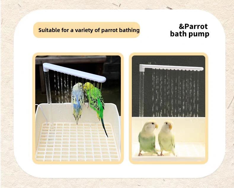 Bird electric bathing basin rain basin automatic circulating water for budgerigars peony cockatiels and sun conures