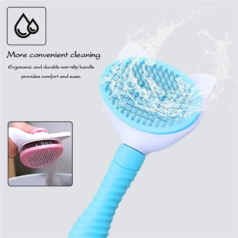 Pet Comb Cat Cleaning Supplies High Quality Self cleaning Brush Professional Grooming brush for Dogs, Cats pets Bath