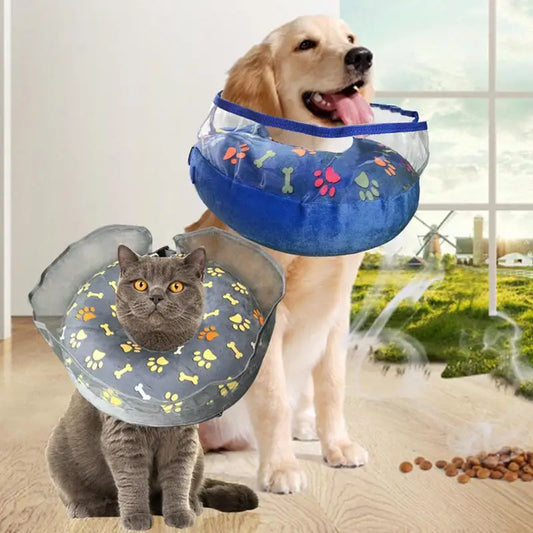 Inflatable Collar Anti-bite Injury Elizabethan Collar For Dogs Cat Recovery Neck Wound Protective Accessories
