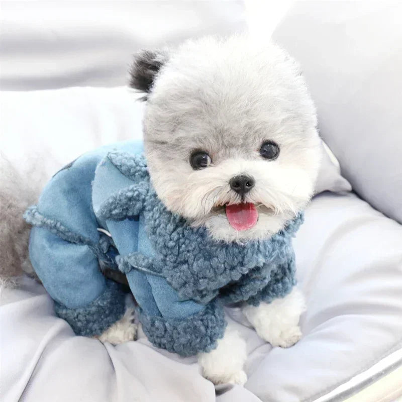 Thicken Pet Clothing Winter Dog Clothes Puppy Outfit Small Dog Jumpsuit Coat Jacket Poodle Pomeranian Schnauzer