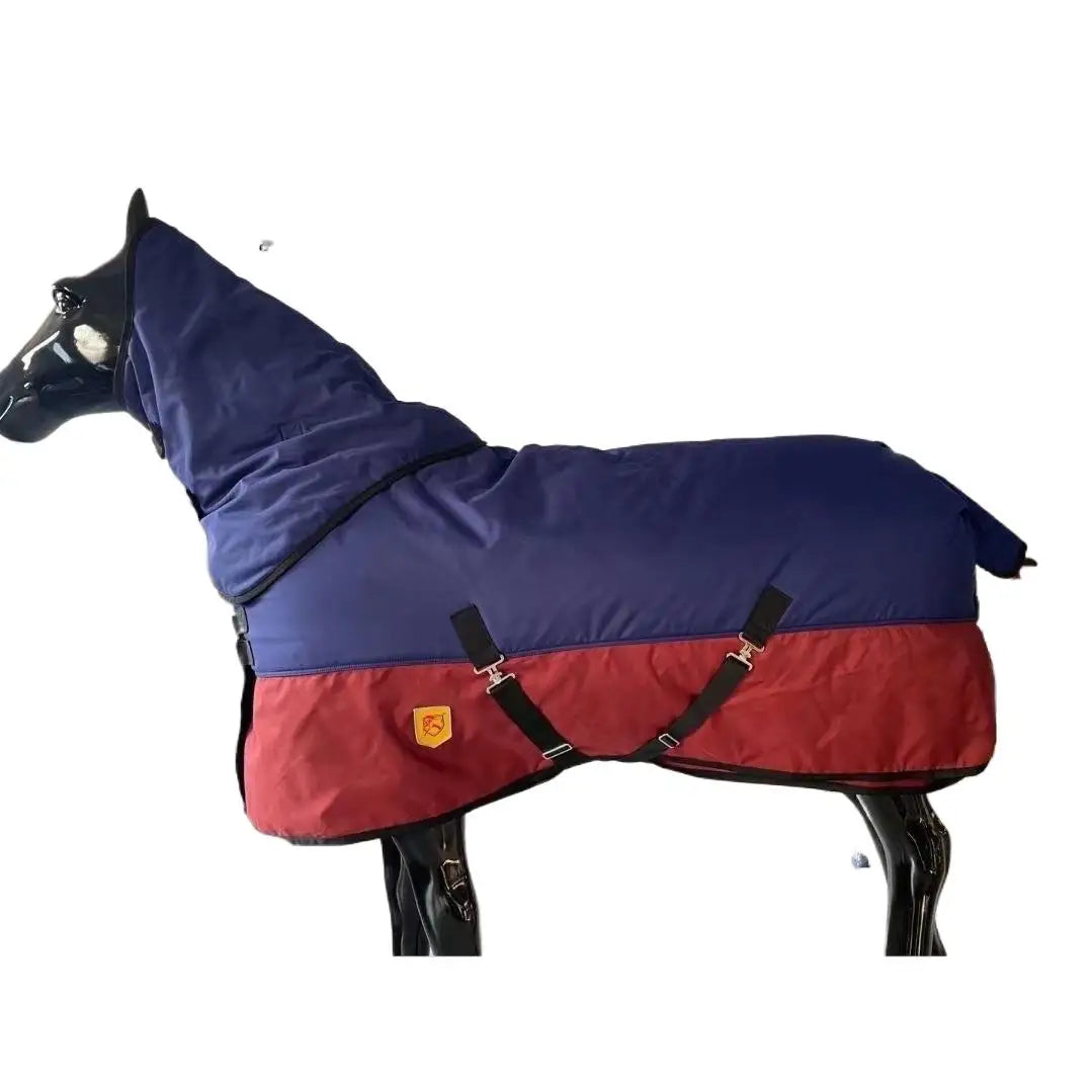 Winter New Cold And Waterproof Horse Thickened Horse Suit With Scarf, Small Foal Horse Rug