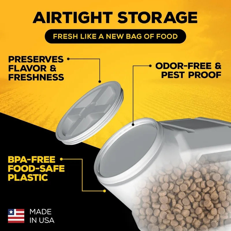 Vault Pet Food Storage Containers - Sealed Dog and Cat Food Storage Container, Fits up to 50lbs, Made in the USA