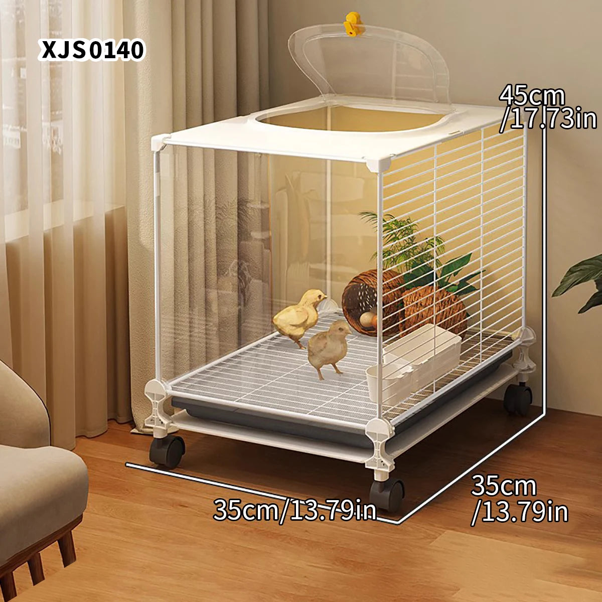 Chicken Cage Household Large Breeding Cage Chicken Coop Automatic Cleaning Duck Cage Wire Mesh Balcony Outdoor Poultry Cage