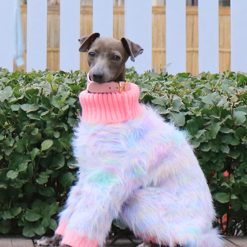 Pet Sweater Stretch Soft Turtleneck Italian Greyhound Whippet Sweater Autumn Winter Pet Sweater Small Dog Clothes S-3XL