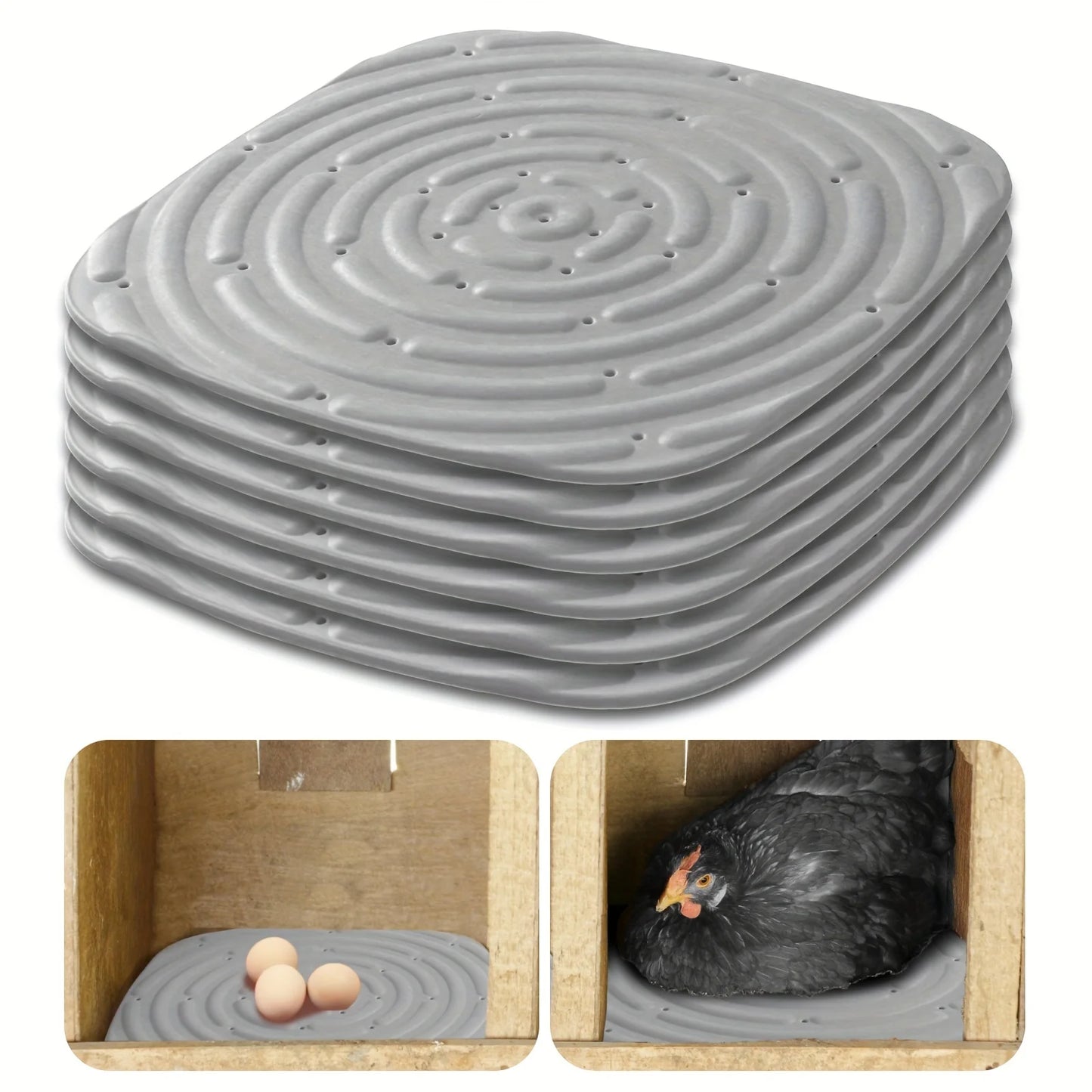 Soft & Durable 2pcs Washable Chicken Nesting Pads - Reusable Coop Liners for Portable Chicken Boxes