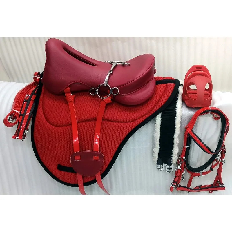 Sports endurance saddle seat, fully equipped leather horse endurance saddle design color optional