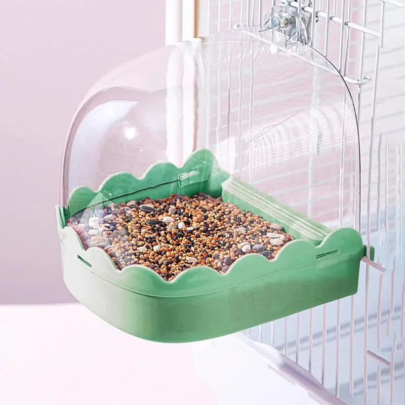 Bird Bath For Cage Spacious Parakeets Shower Bathtub Multifunction Cleaning Pet Supplies Bird Cage Accessories Clear Bathtub