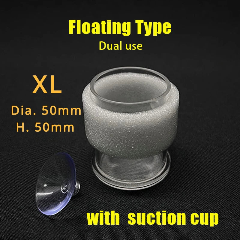 Clear Acrylic Aquarium Fish Feeder Anti-drift Shrimp Egg Fish Food Feeding Ring Betta Fish Tank Feeding Cup Aquarium Accessories
