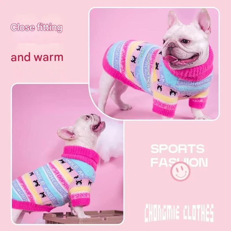 Fall/Winter New Bulldog Clothes Bull Terrier Pug Sweater  dog winter clothes
