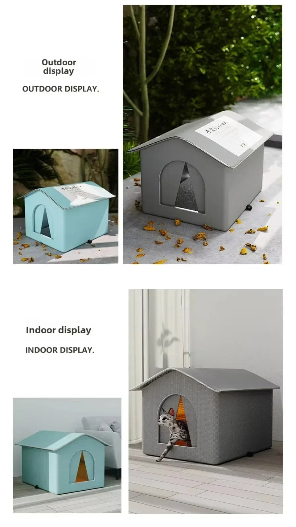 Cat Nest Waterproof Stray Cat House Outdoor Feral Large Capacity Pet Rainproof Moisture Large Enclosed Bite Resistant Cat Nest