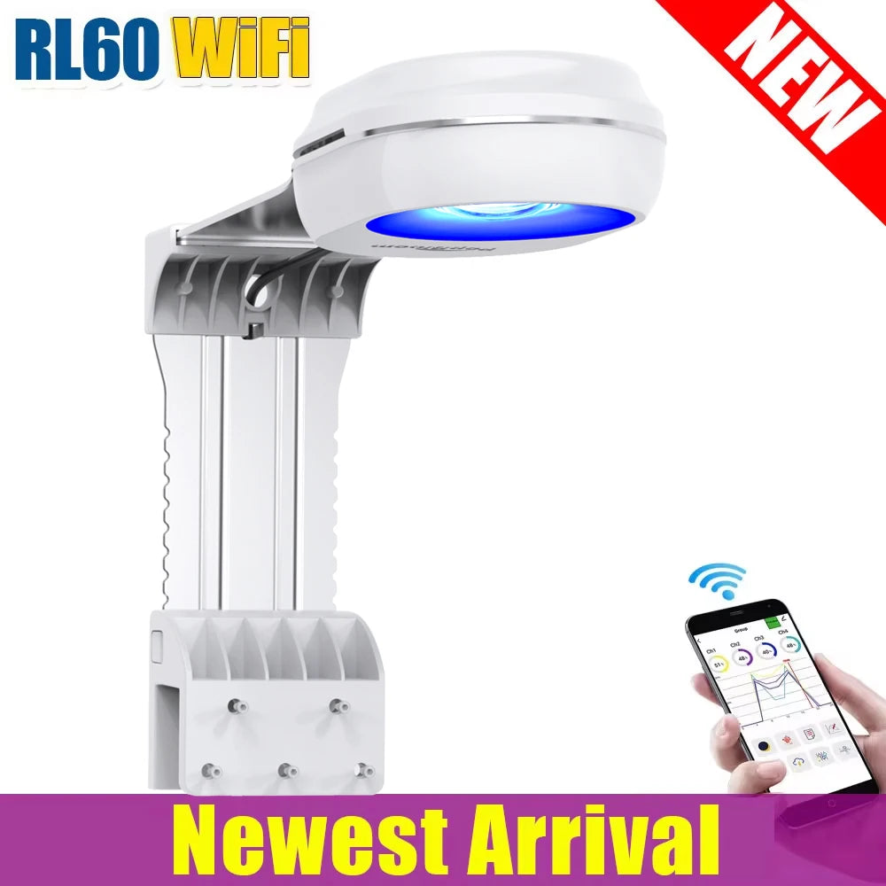 WiFi Aquarium LED Light, Marine Aquarium Light, Full Spectrum for Saltwater Reef Coral SPS/LPS Fish Aquarium Tank