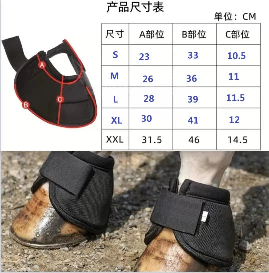 Horse Hooves Sets of Horses Leg Guard Set Horse Racing Bell Boots Horseshoe Watchband Convex Block Anti-Rotation Horse Equipment