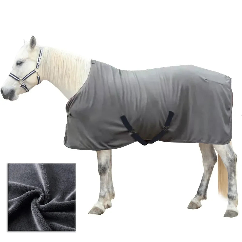 Warm Horse Rugs Horse Fleece Cooler Blanket Soft Insect Repellent Horse Blankets Flannel Protective Horse Clothing